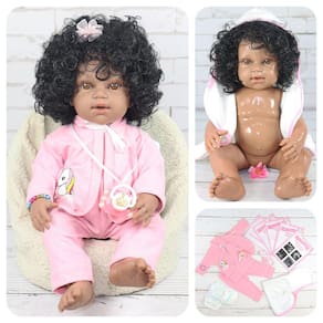 Boneca bebe reborn princesa original realista silicone 55 cm nova baby