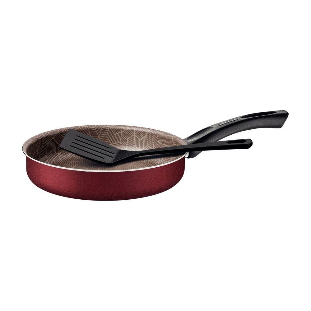 Frigideira Reta Tramontina Paris Antiaderente Starflon Max Vermelho com Espátula de Nylon 22 cm 1,7 Tramontina