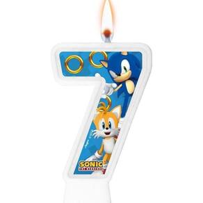 Topo de Bolo Sonic 2 Parabéns - 5 Itens