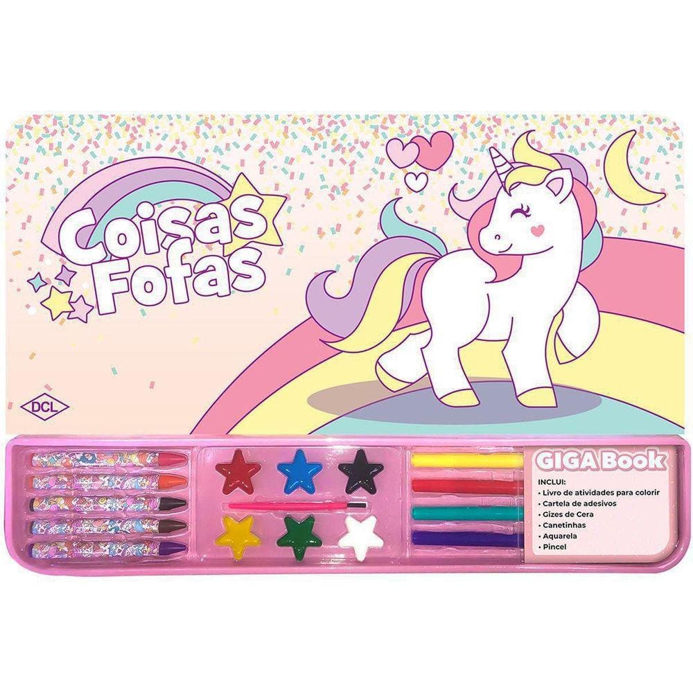 Livro Infantil Colorir Coisas Fofas Giga Book 46Pgs
