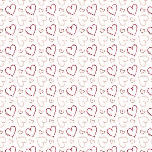 Papel De Parede Corações Desenho A Lápis Autocolante Lavável
