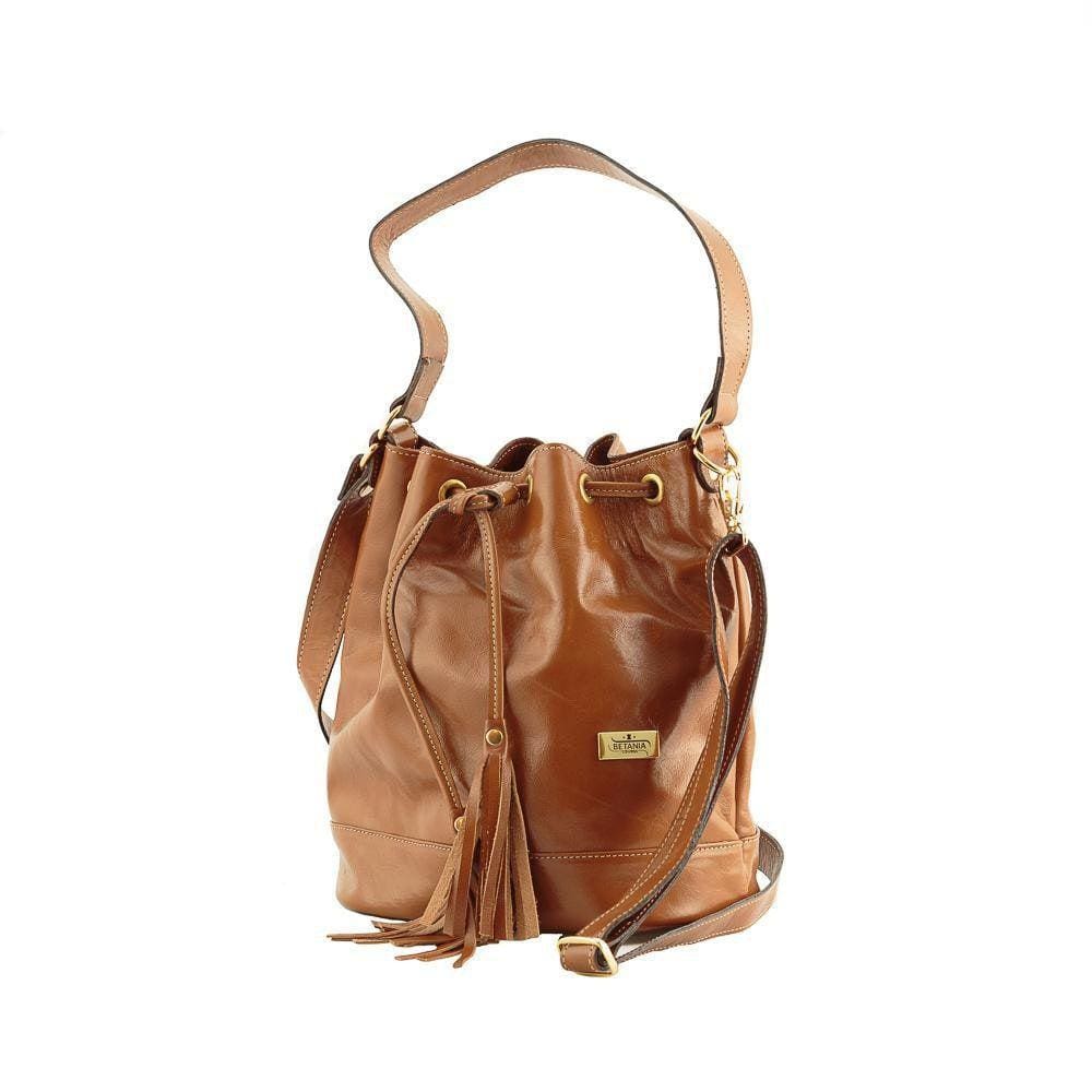 Bolsa Saco Em Couro Caramelo