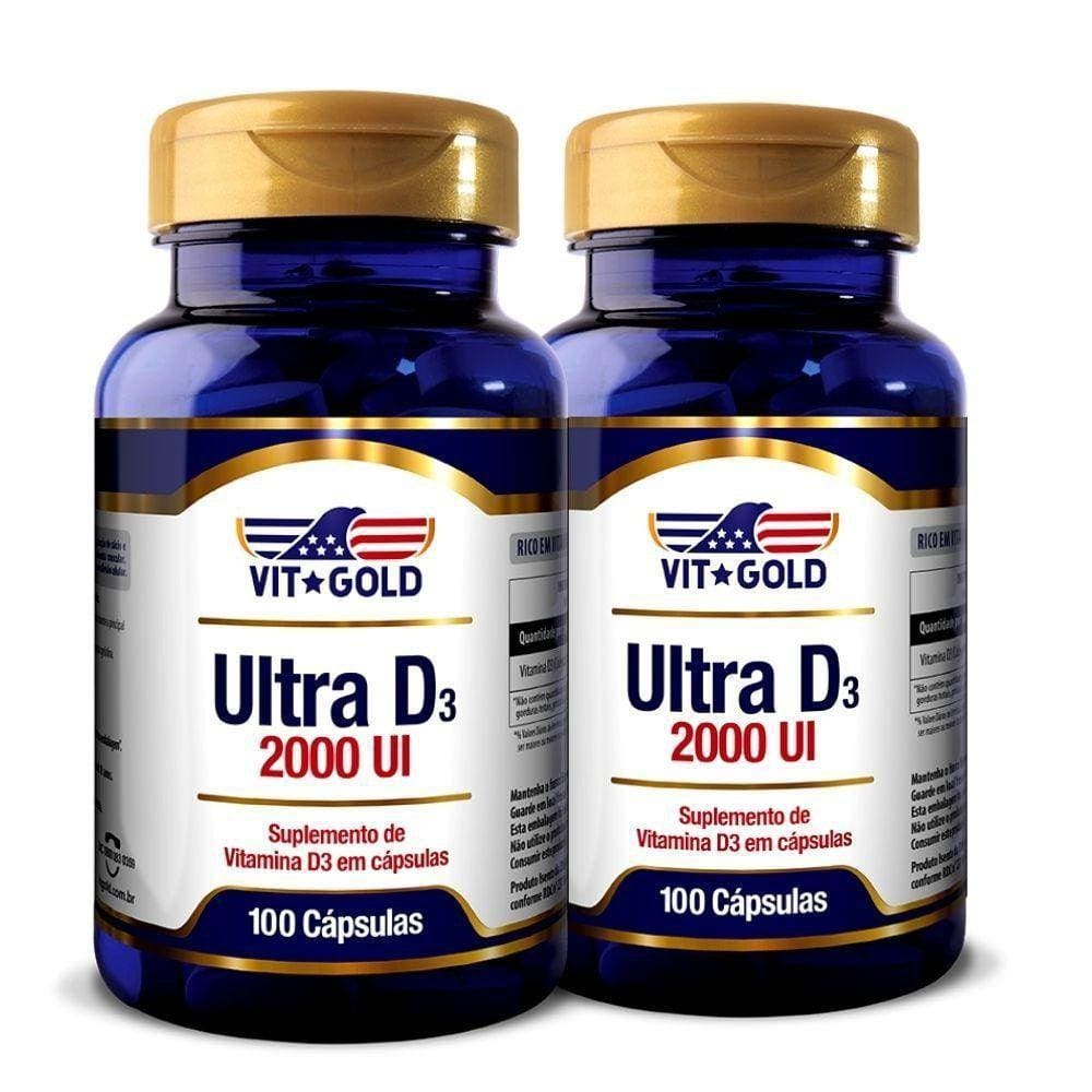 Vitamina Ultra D3 2000Ui Vitgold Kit 2X 100 Cápsulas