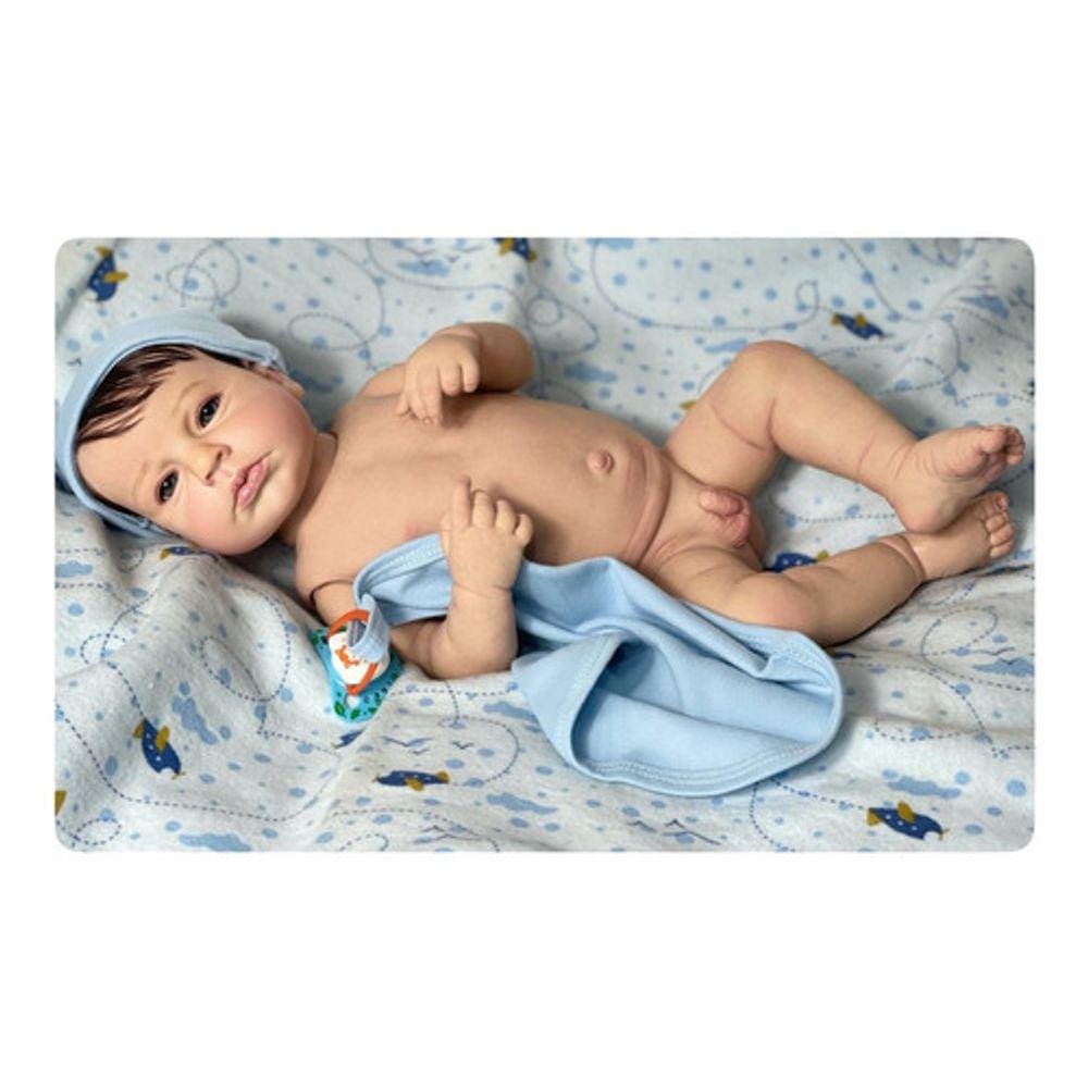 Bebê Reborn Menino Realista Tem Pipi Toma Banho