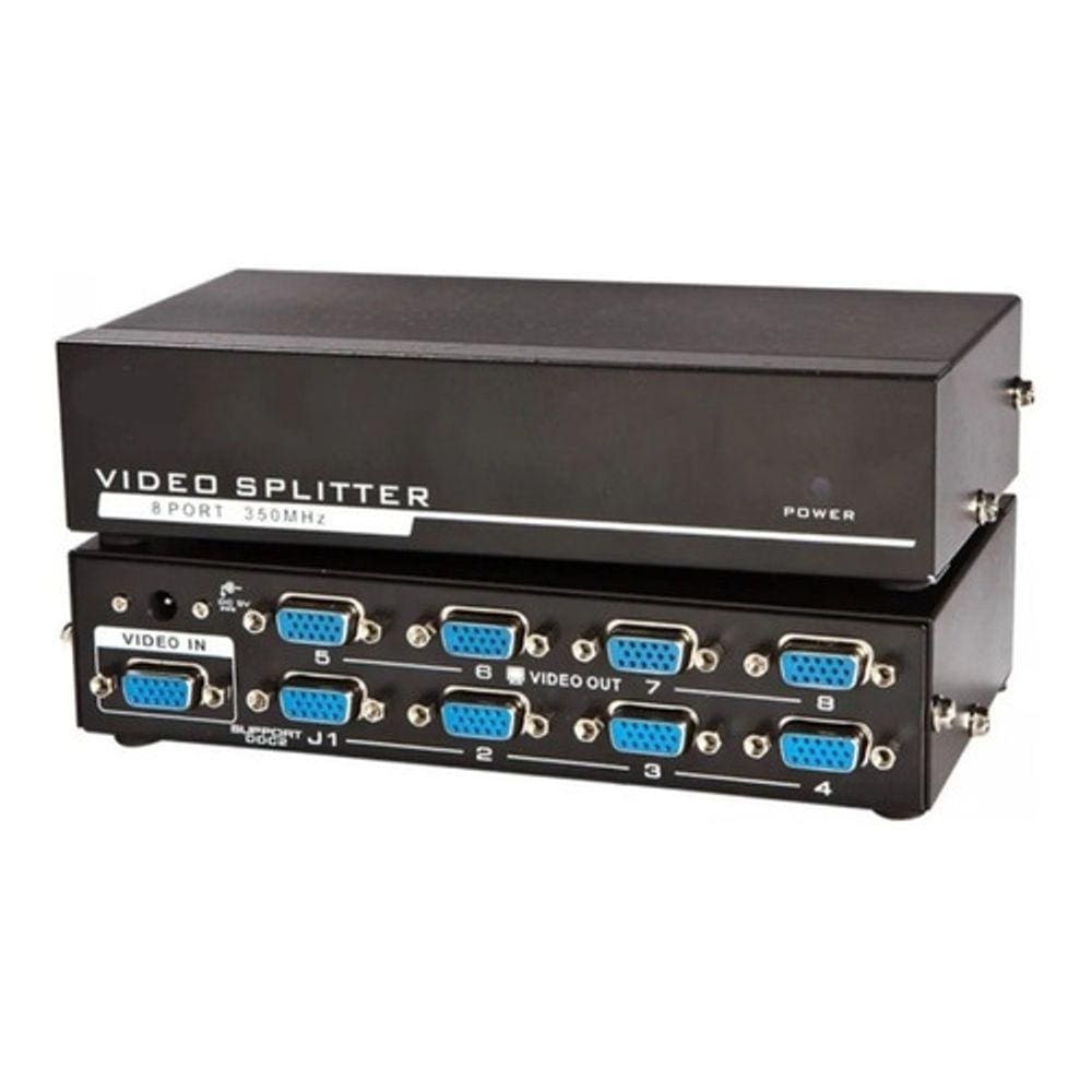 Splitter Vga 1x8 Distribuidor De Sinal De Video Com Fonte