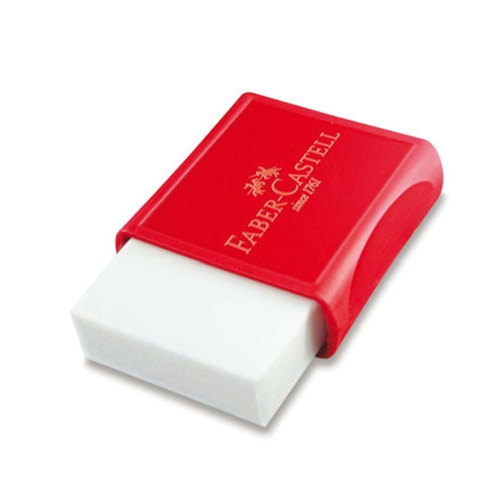 Caixa com 12 Borracha (branca) grande Faber-Castell