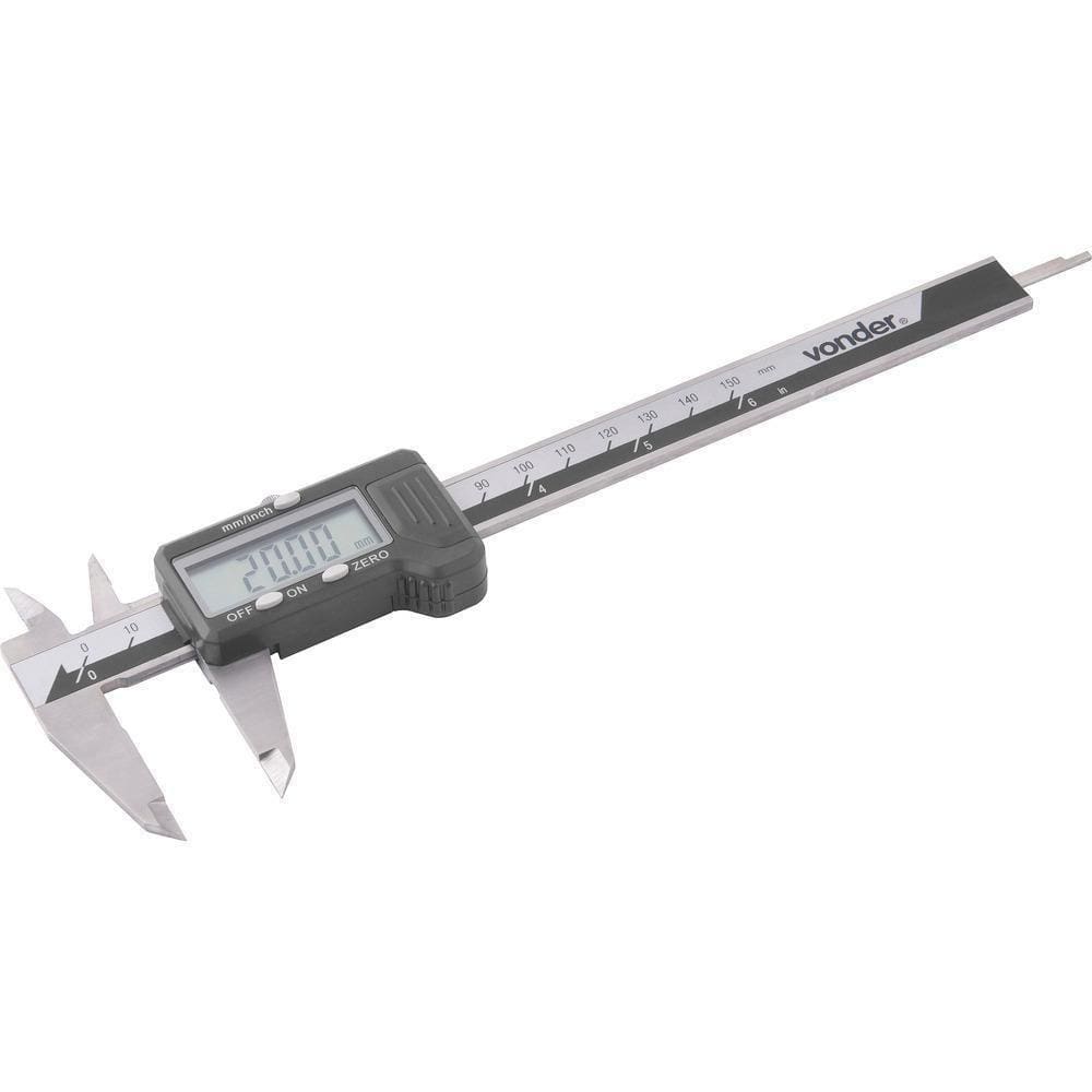 Paquímetro Digital 150Mm 0,01Mm Aço Inox Pd-150 - Vonder