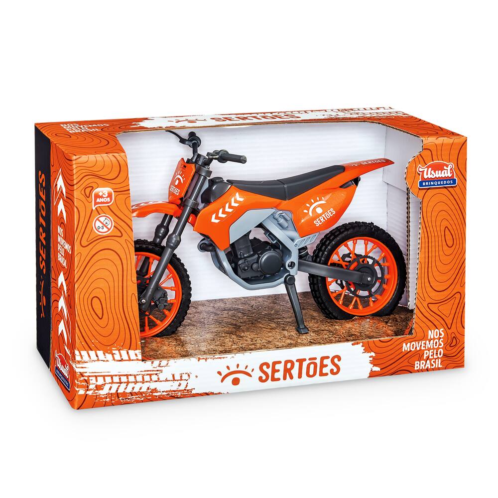 Moto Super Cross Sxt Pneus De Borracha E Suspensão Laranja