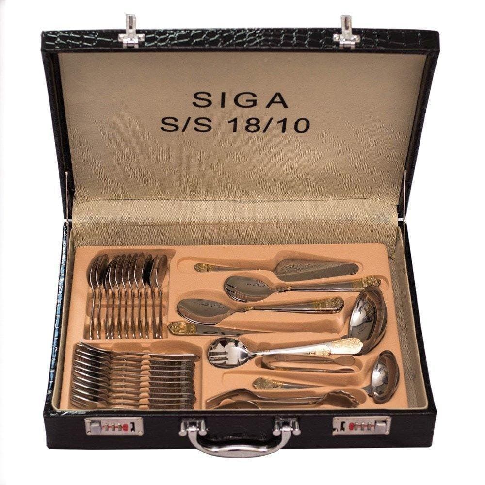 Faqueiro 84 Peças Banhado A Ouro 24K Oferta Imperdível