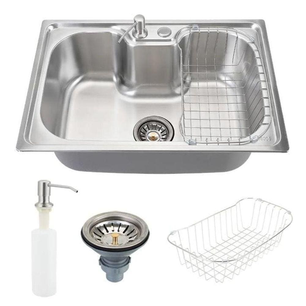 Kit Cuba Pia Aço Inox Gourmet Grande Cozinha E Acessórios
