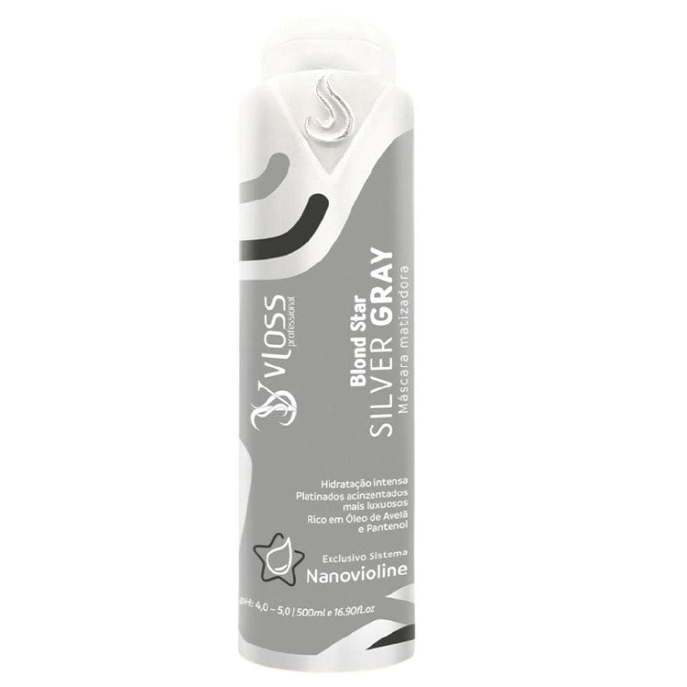 Matizador Vloss Silver Gray - Efeito Acizentado 500ml
