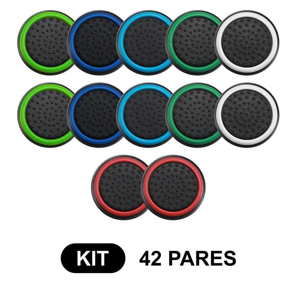 42 Pares de Grips p/ controle Anti Derrapante Silicone Botão Analógico do Joystick