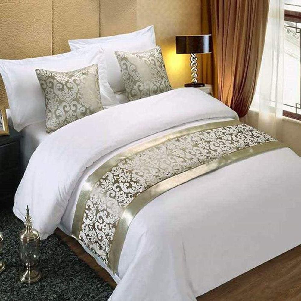 Jogo De Cama Solteiro Algodão 7 Pç Com Almofadas E Peseira