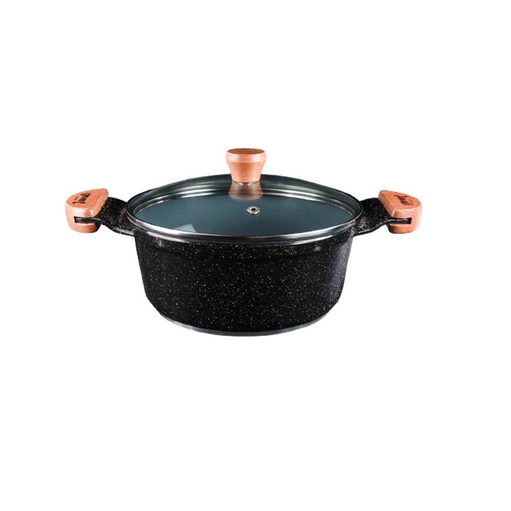 Caçarola Preto Liso Antiaderente em Cerâmica Javali AM 24cm