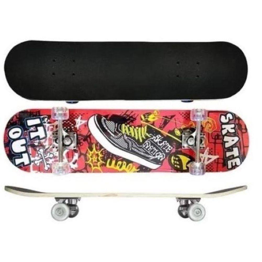 Skate Infantil Varias Cores Com Lixa 78,5Cm