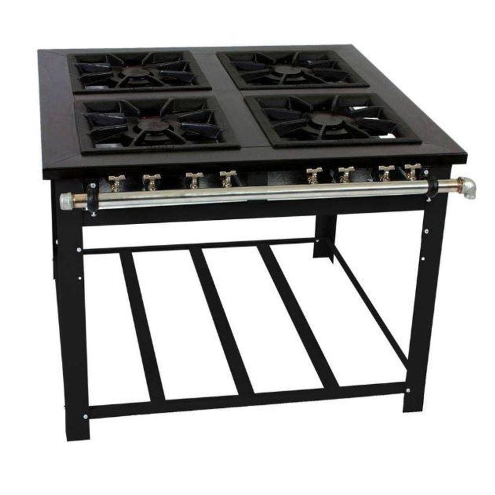 Fogão Industrial 4 Bocas 4 Duplas Baixa Pressão