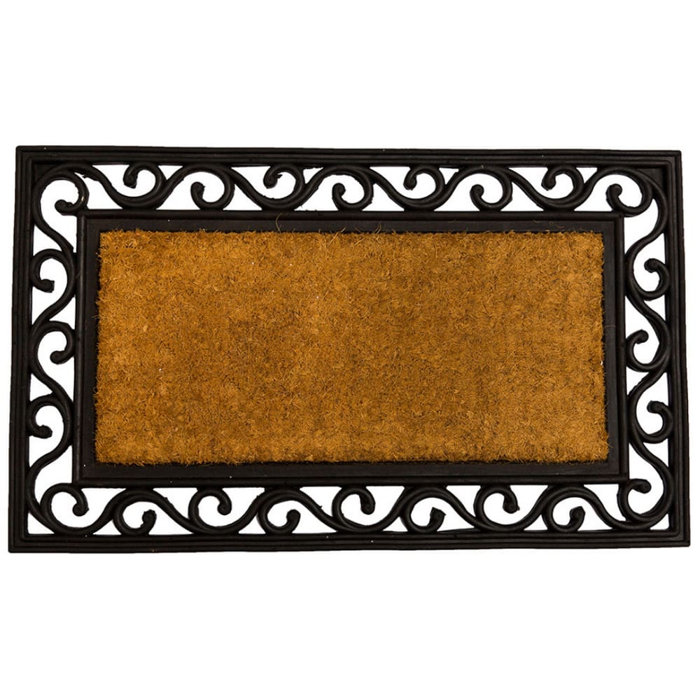 Tapete Capacho de Fibra e Borracha 45x75 Kacyumara Imperial