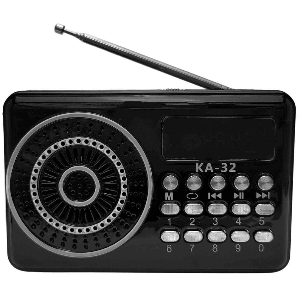 Rádio Fm Usb Bluetooth Portátil Pendrive Som E Sd