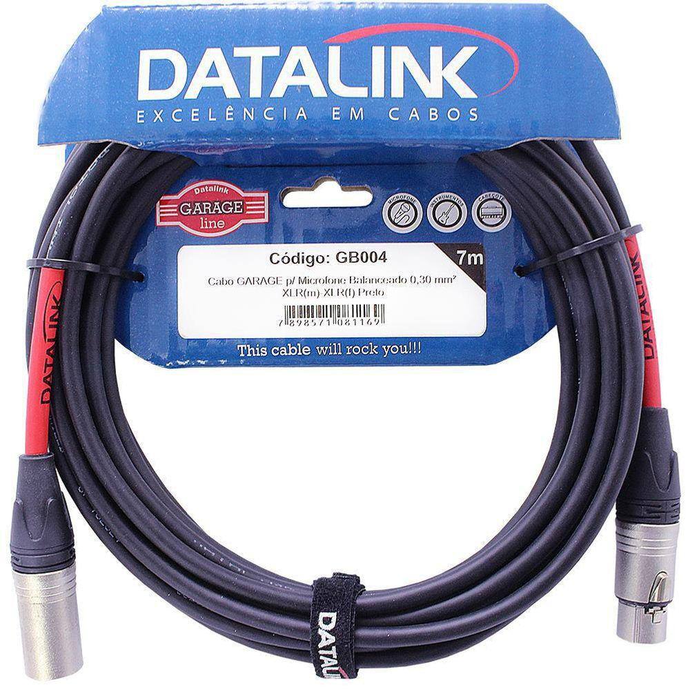 Cabo Para Microfone Balanceado Xlr Macho / Fêmea 7 M