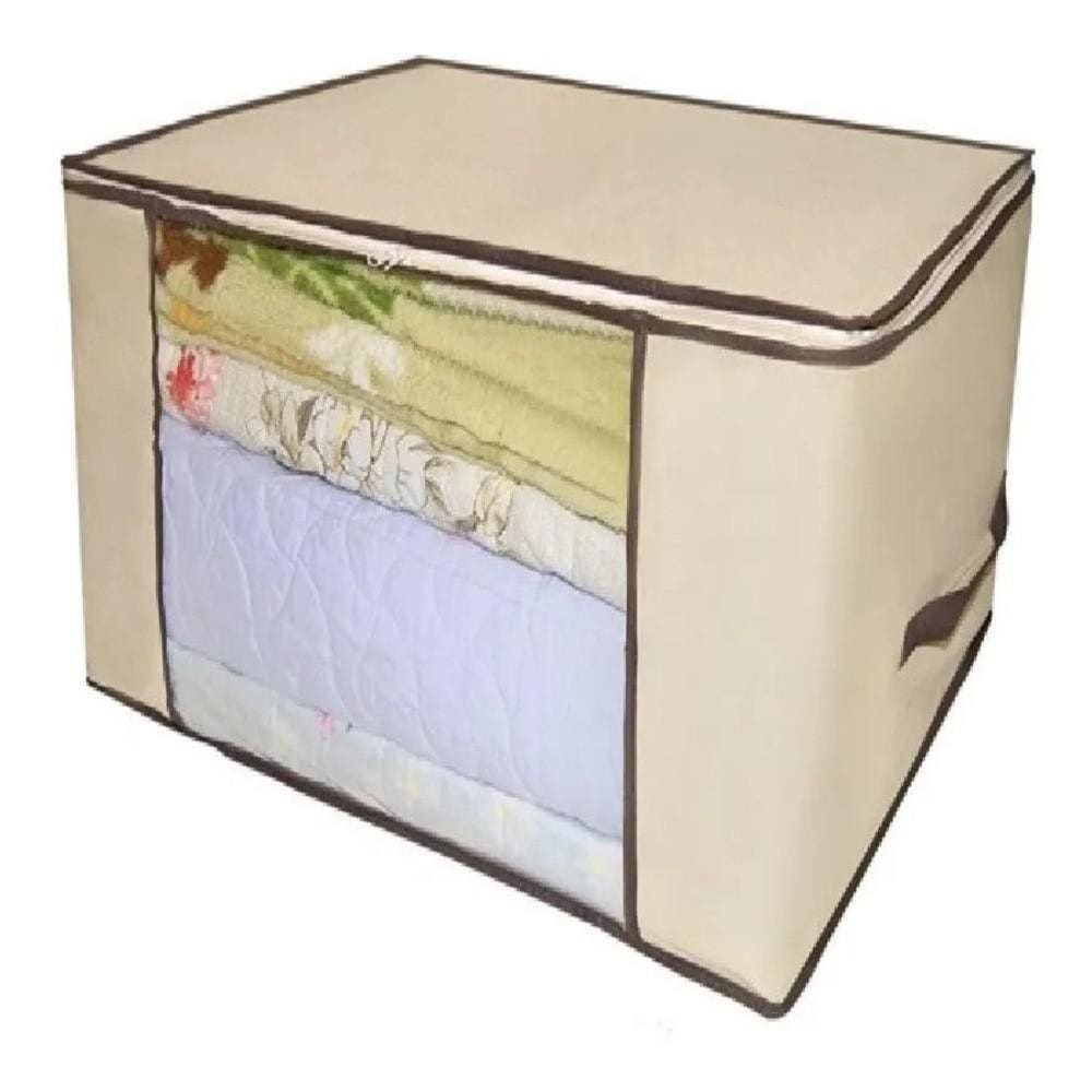 Caixa Organizador Guarda Roupa Flexivel Com Ziper
