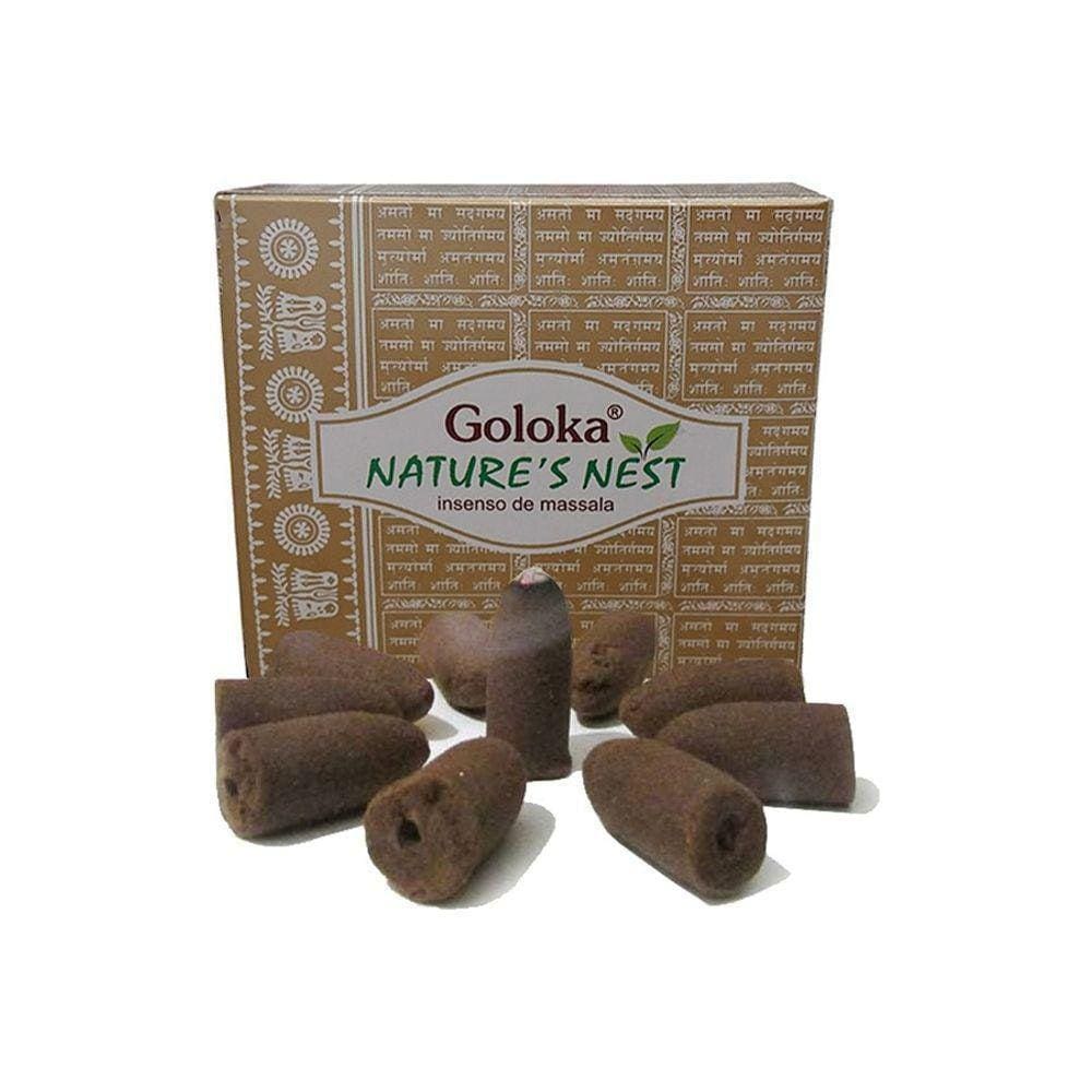 Incenso Cone Goloka Nature`S Nest - Massala Backflow 10 Und.