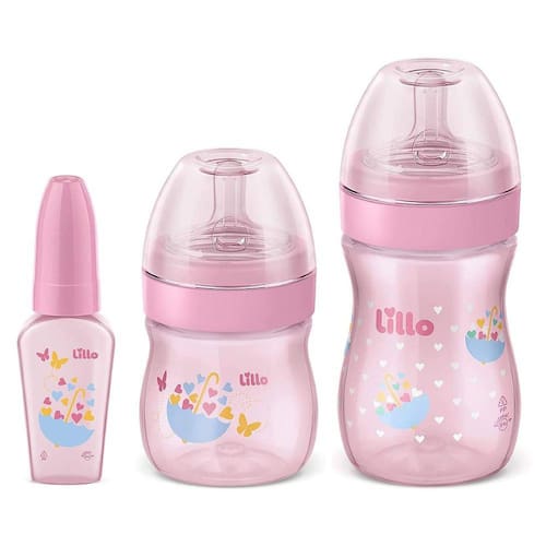 Kit de Mamadeira Primeiros Passos 50/150/240ml Rosa - Lillo é boa?