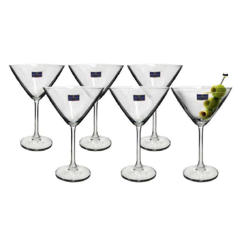 Taça Martini De Cristal Bohemia 280ml Jogo 6
