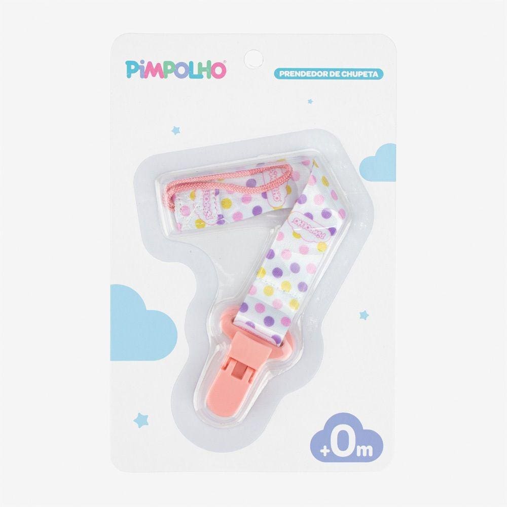 Prendedor De Chupeta - Branco Bolinhas - PIMPOLHO 94941