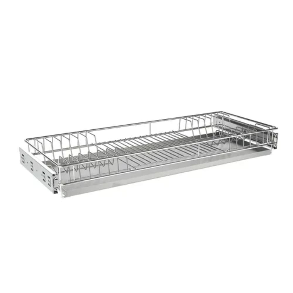 Escorredor De Pratos Deslizante 570x75x270mm Mód 600mm Inox