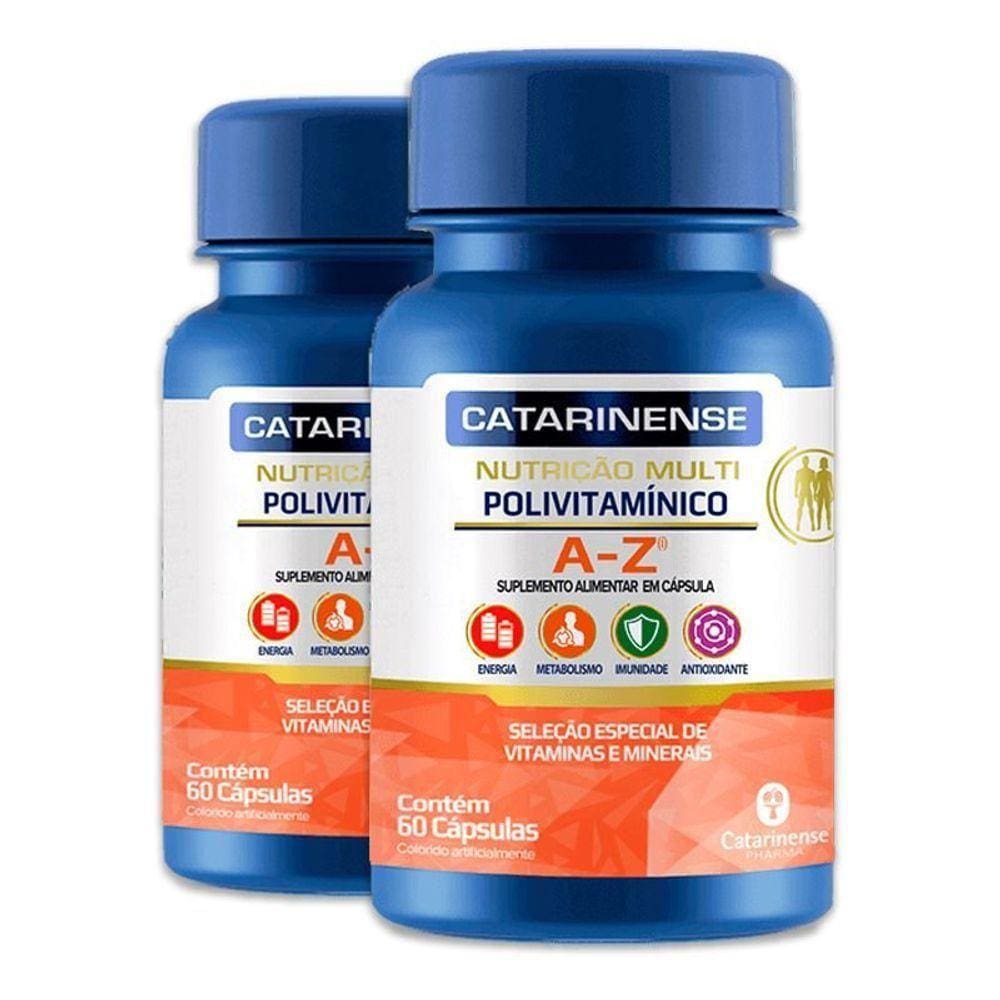 Kit 2 Polivitamínico A-Z Catarinense 60 Cápsulas