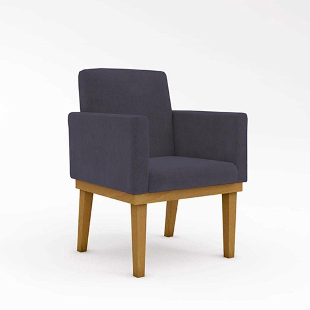 Cadeira Com Base Mesa De Estudos Poltrona Cinza