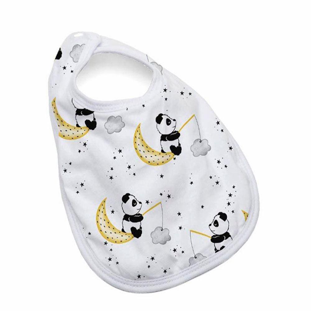 Babador Tecebem Baby Kinder Impermeável C/ Botão Iris Branco