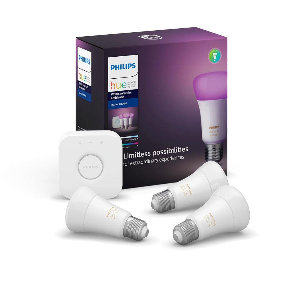 Philips Kit Starter Led Hue 9W Com 3 Lâmpadas + Bridge