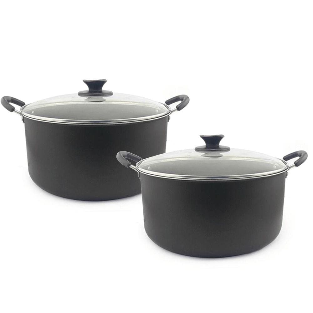 Kit 2 Caçarolas Grande Dona Chefa Anti Aderente 24Cm E 26Cm