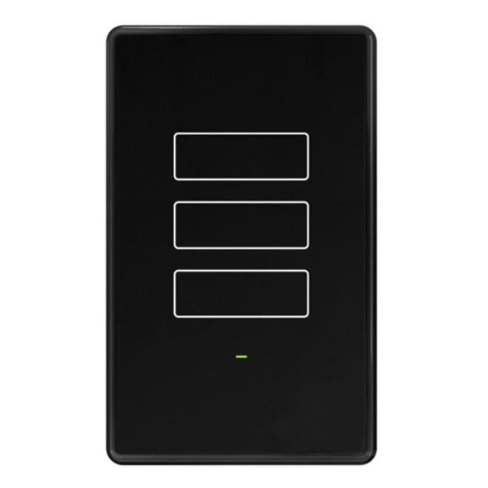 Agl Interruptor Inteligente Touch Wifi 3 Teclas Preto