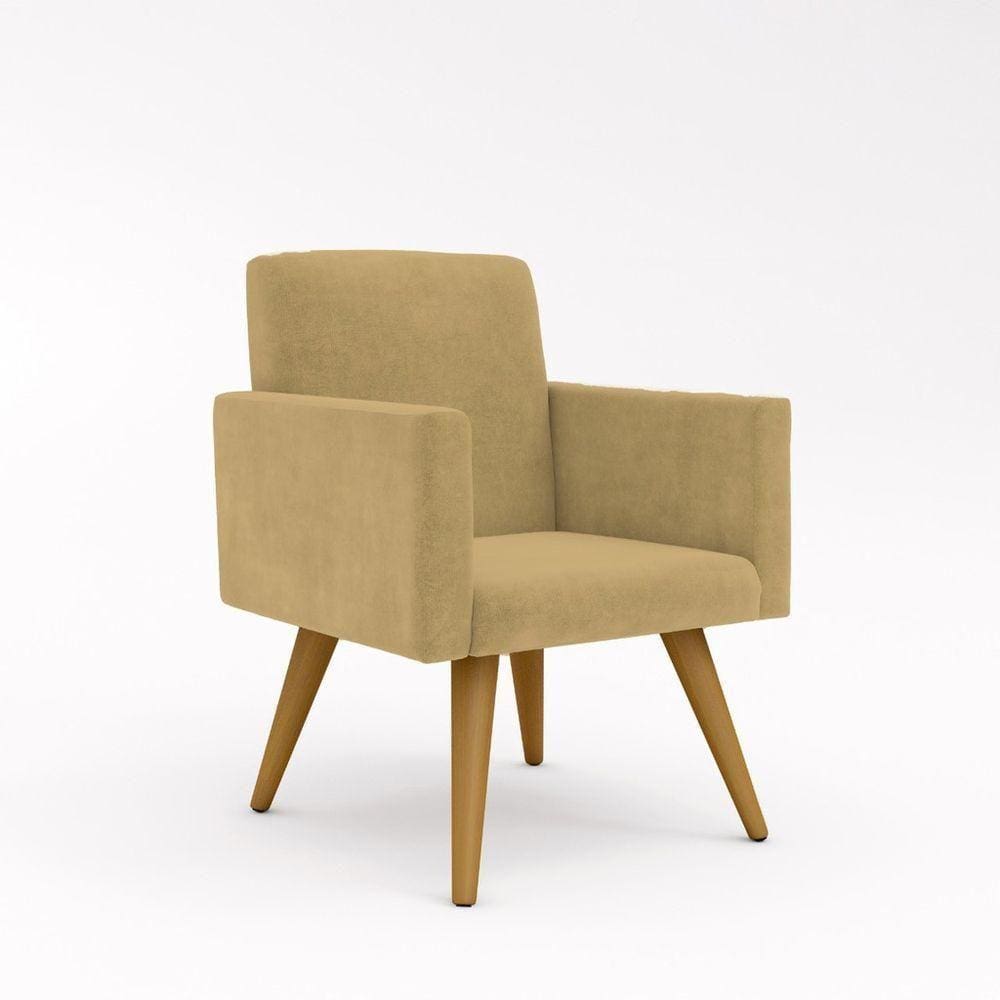 Cadeira Escritório Poltrona Suede Capuccino
