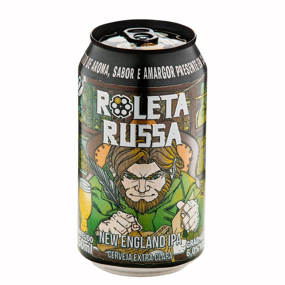 Cerveja artesanal Roleta Russa New England IPA Lata 350ml