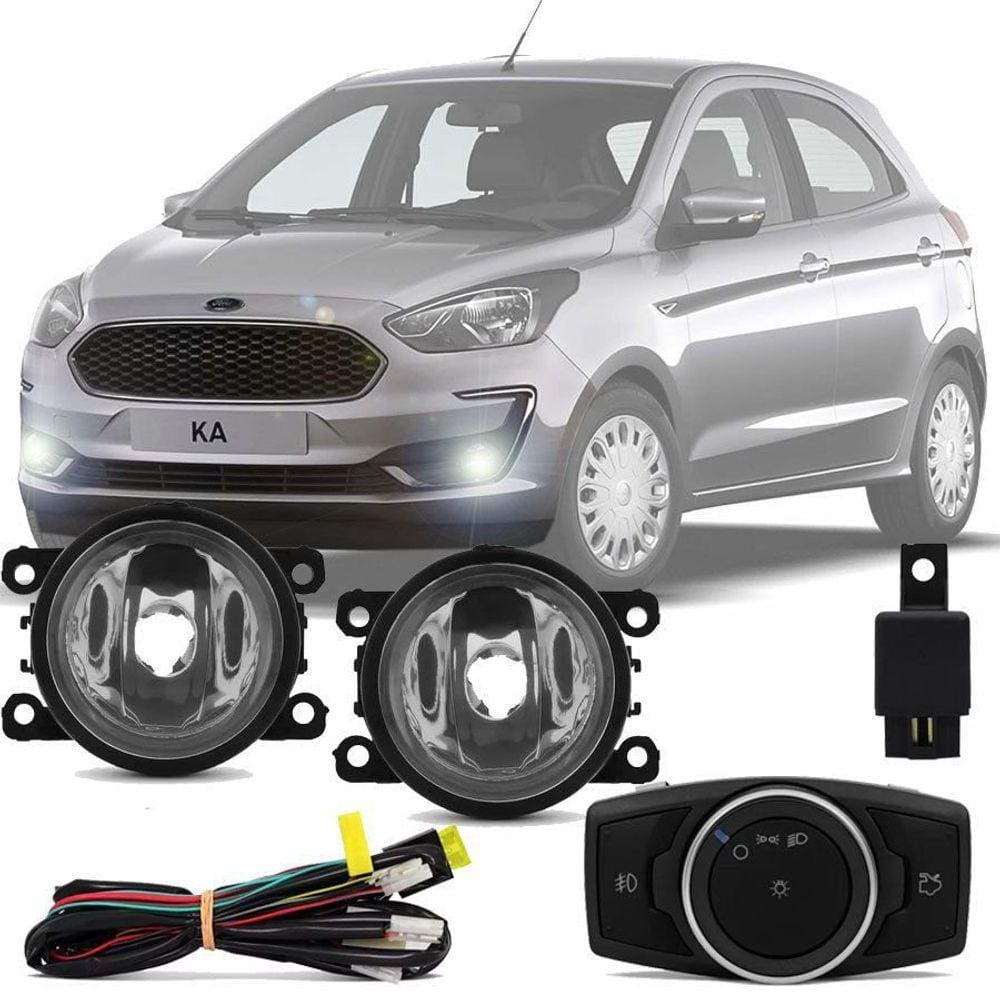 Kit Farol Neblina Milha Ká 2019 2020 2021 sem moldura