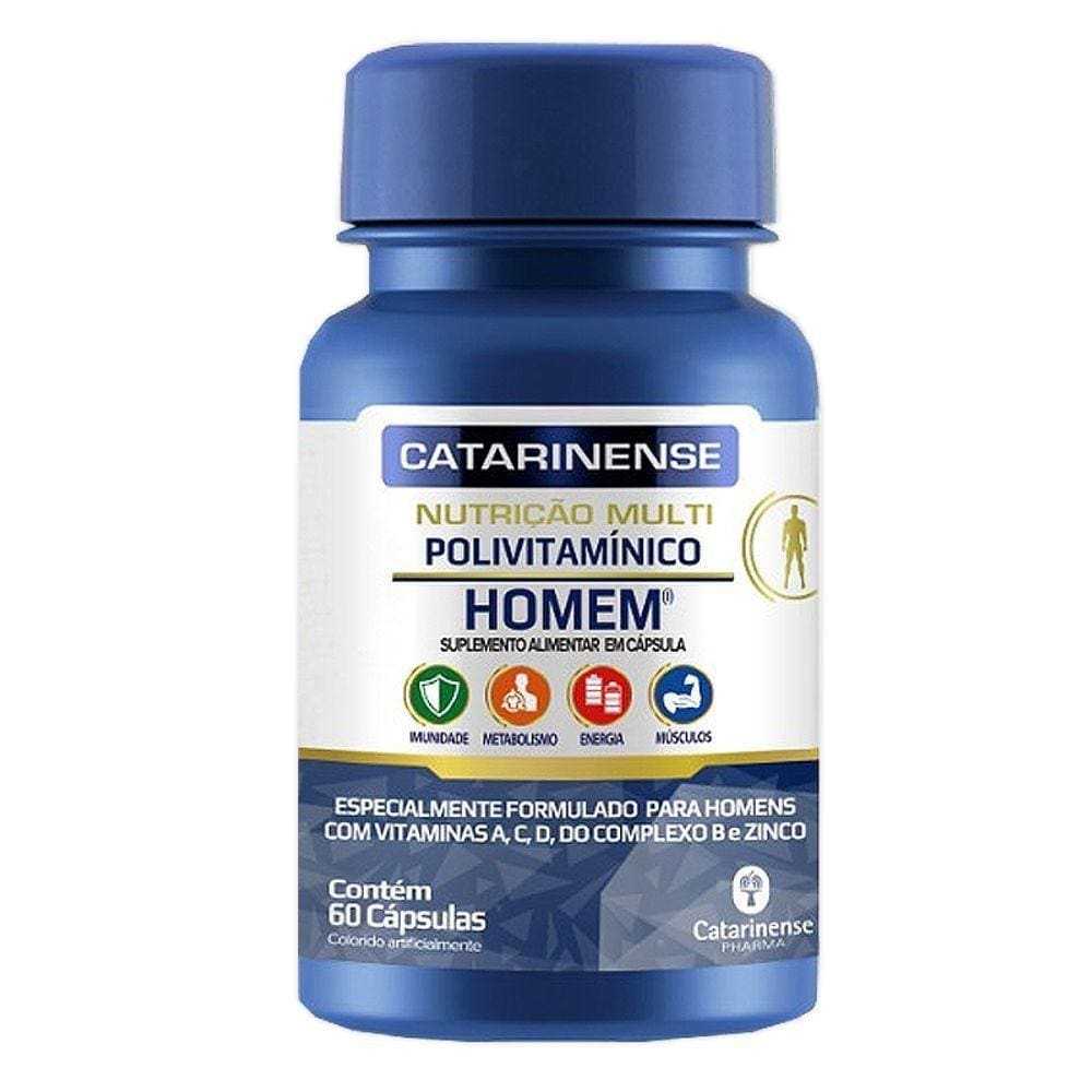 Kit 3 Polivitamínico Homem Catarinense 60 Cápsulas