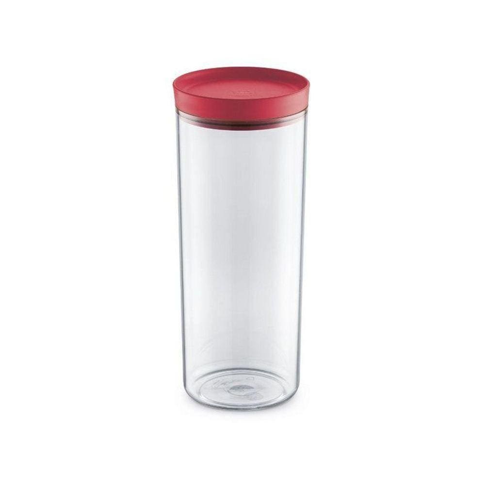 Porta Mantimentos 2,5L Transparente com Tampa Vermelha UZ311