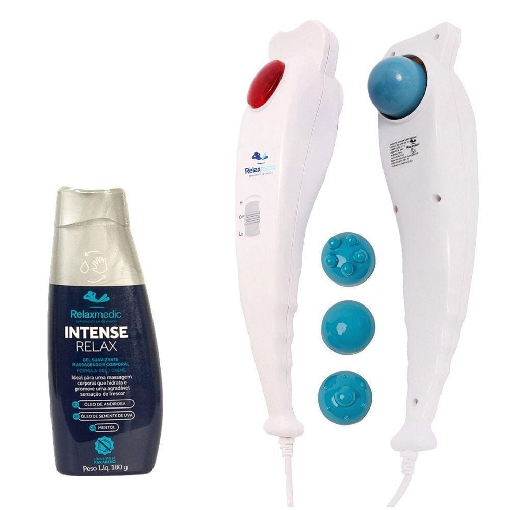 Massageador Hammer Cinza 127V + Gel Intense Relax