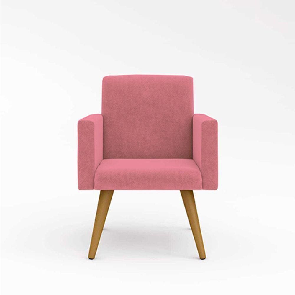 Cadeira Decorativa Para Quarto – Balaqui Decor Cor:rosa