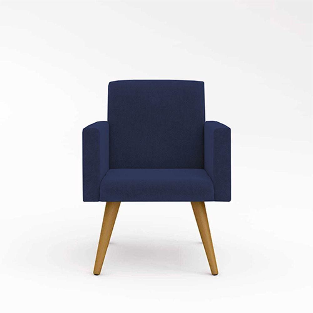 Cadeira Decorativa Para Quarto – Balaqui Decor Cor:azul Marinho