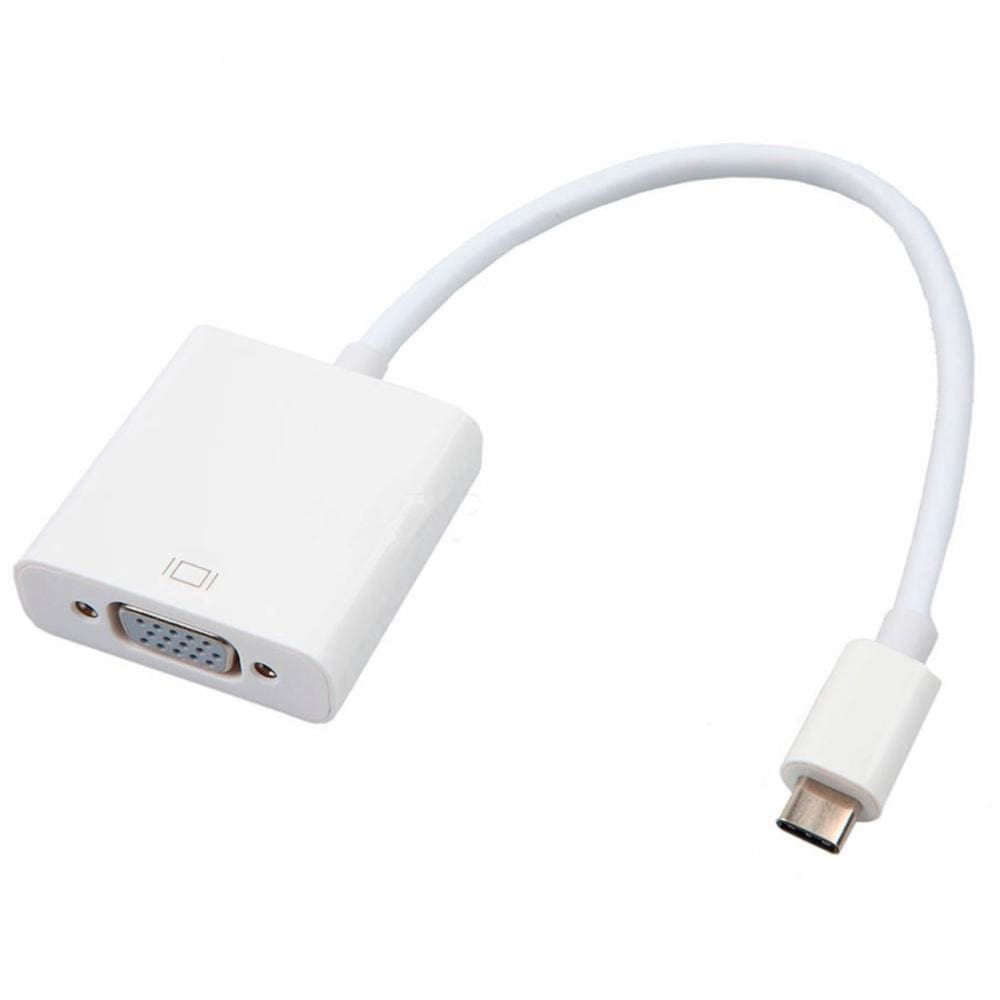 Cabo Conversor USB-C para VGA Fêmea - 15cm - Branco