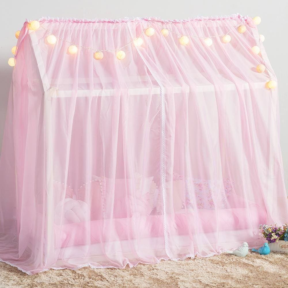 Mosquiteiro Para Cama Montessoriana Voil Rosa 1,60 X 1,70