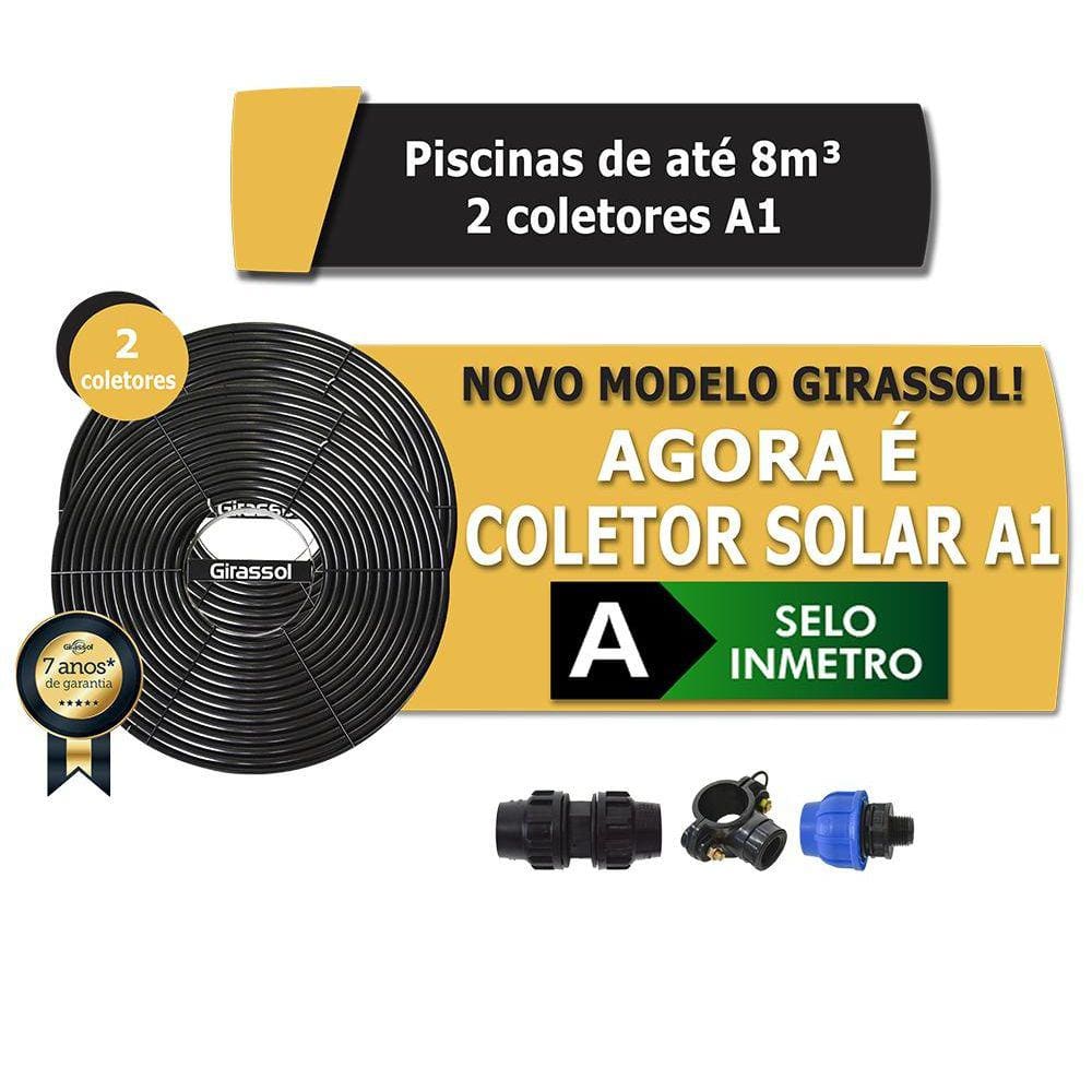 Aquecedor Solar Piscinas Até 8.000l - 2 Placas A1 Girassol