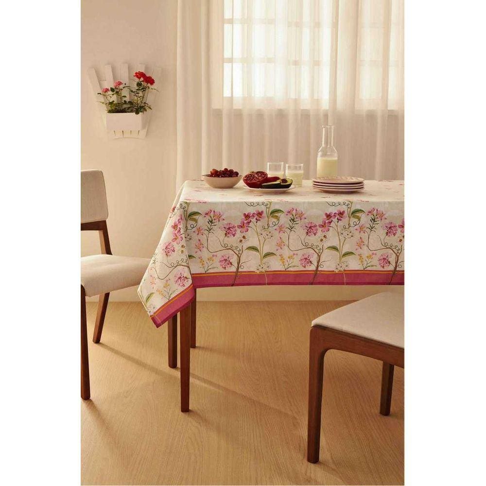 Toalha Mesa Quadrada Estampado 4 Lugares Terraço 1,40MX1,40M