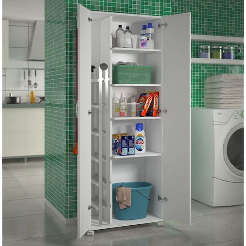 Armário Para Lavanderia Multiuso 2 Portas Alto Dispensa