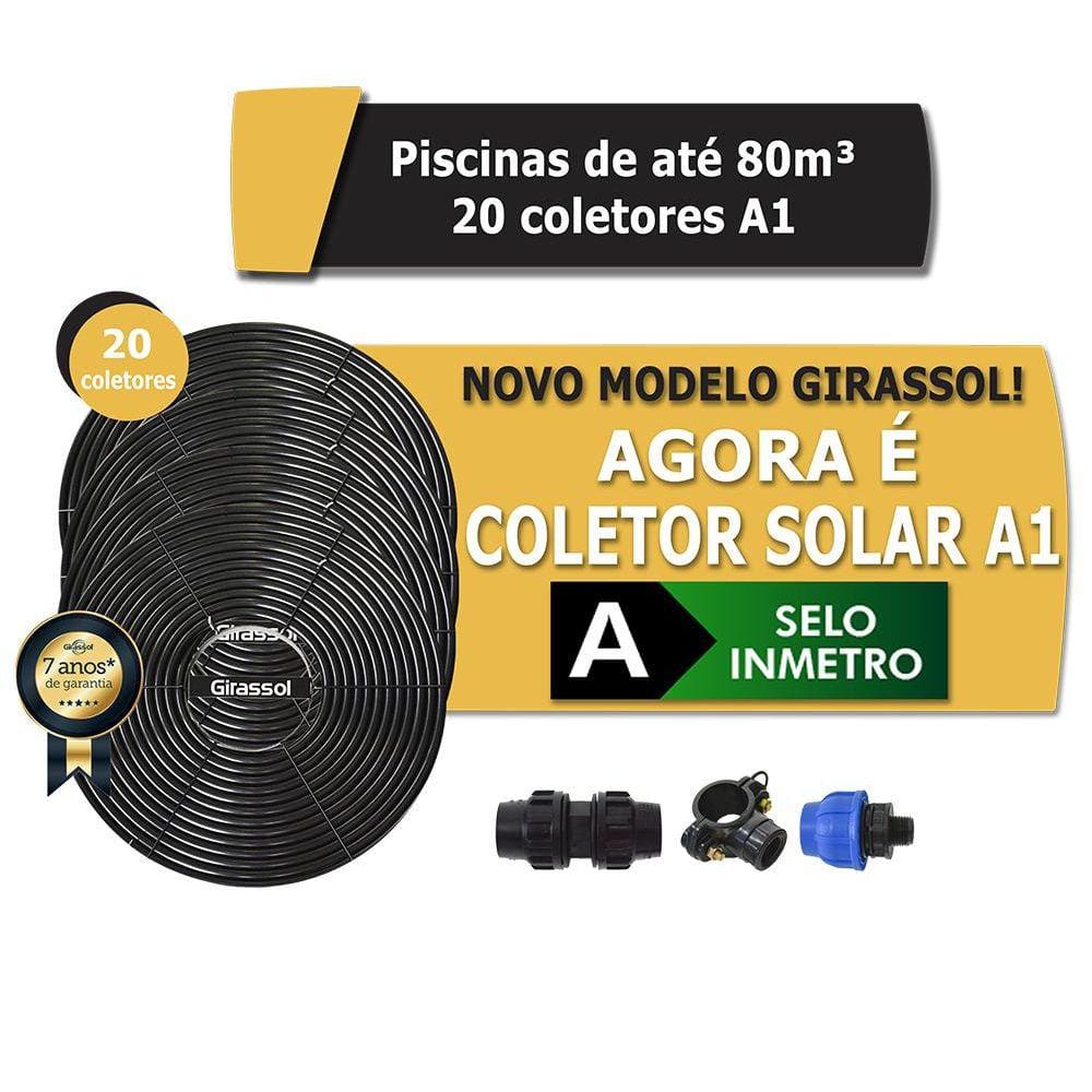 Aquecedor Solar Piscinas Até 80.000l 20 Placas A1 - Girassol