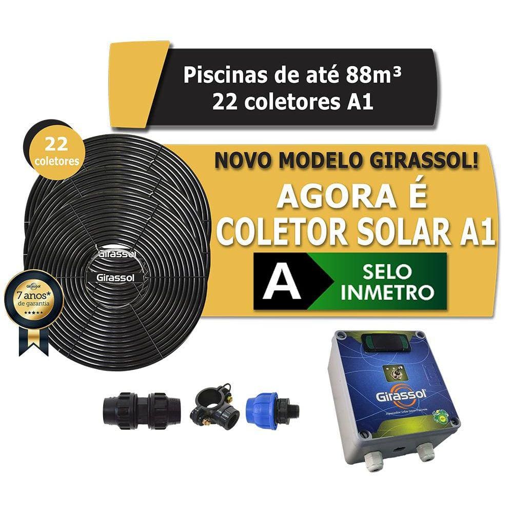 Aquecedor Solar Piscina 88000l 22xa1 Painel G600 Girassol A1